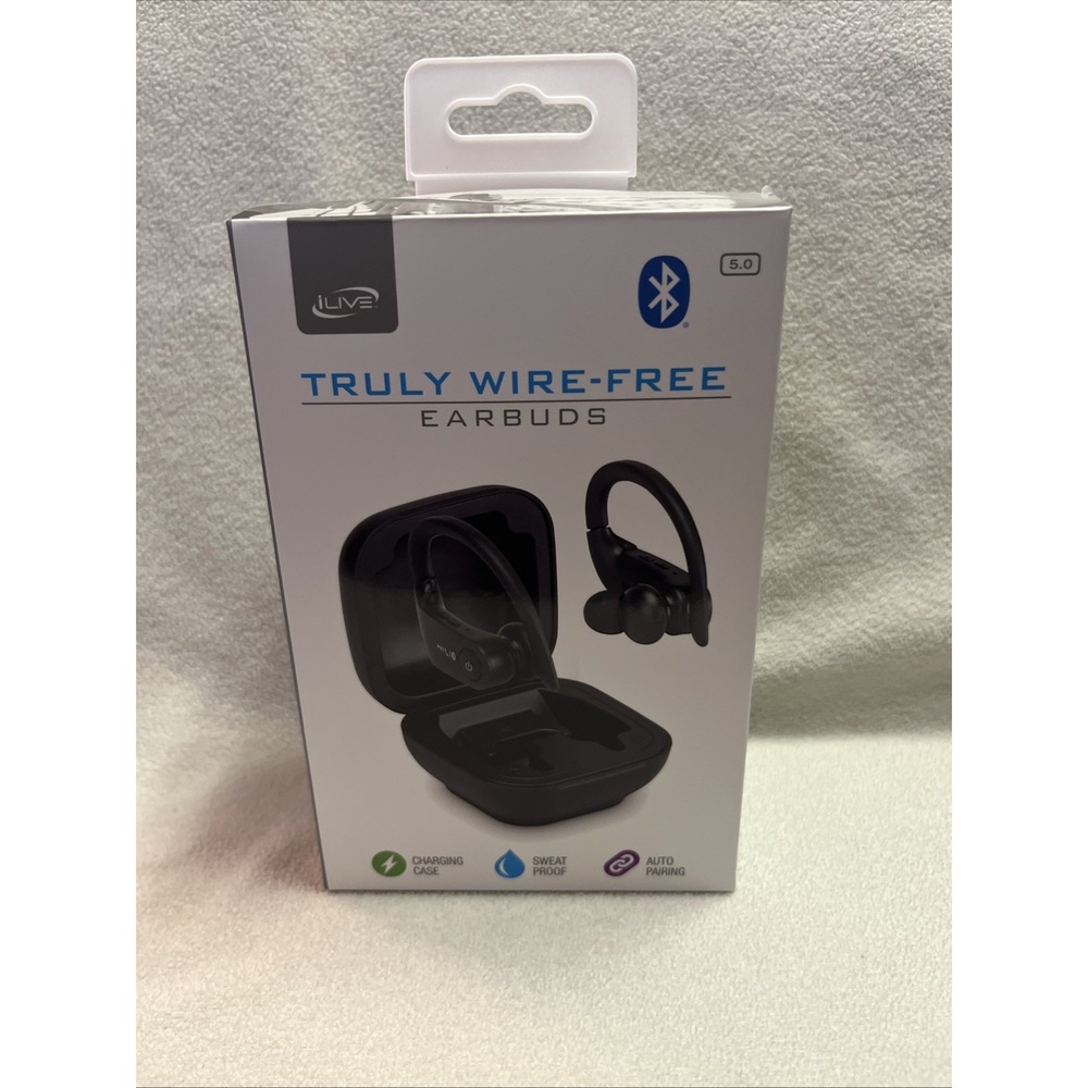 iLive IAEBT270B Truly Wire-Free Bluetooth Earbuds Auto Pairing Open box‎